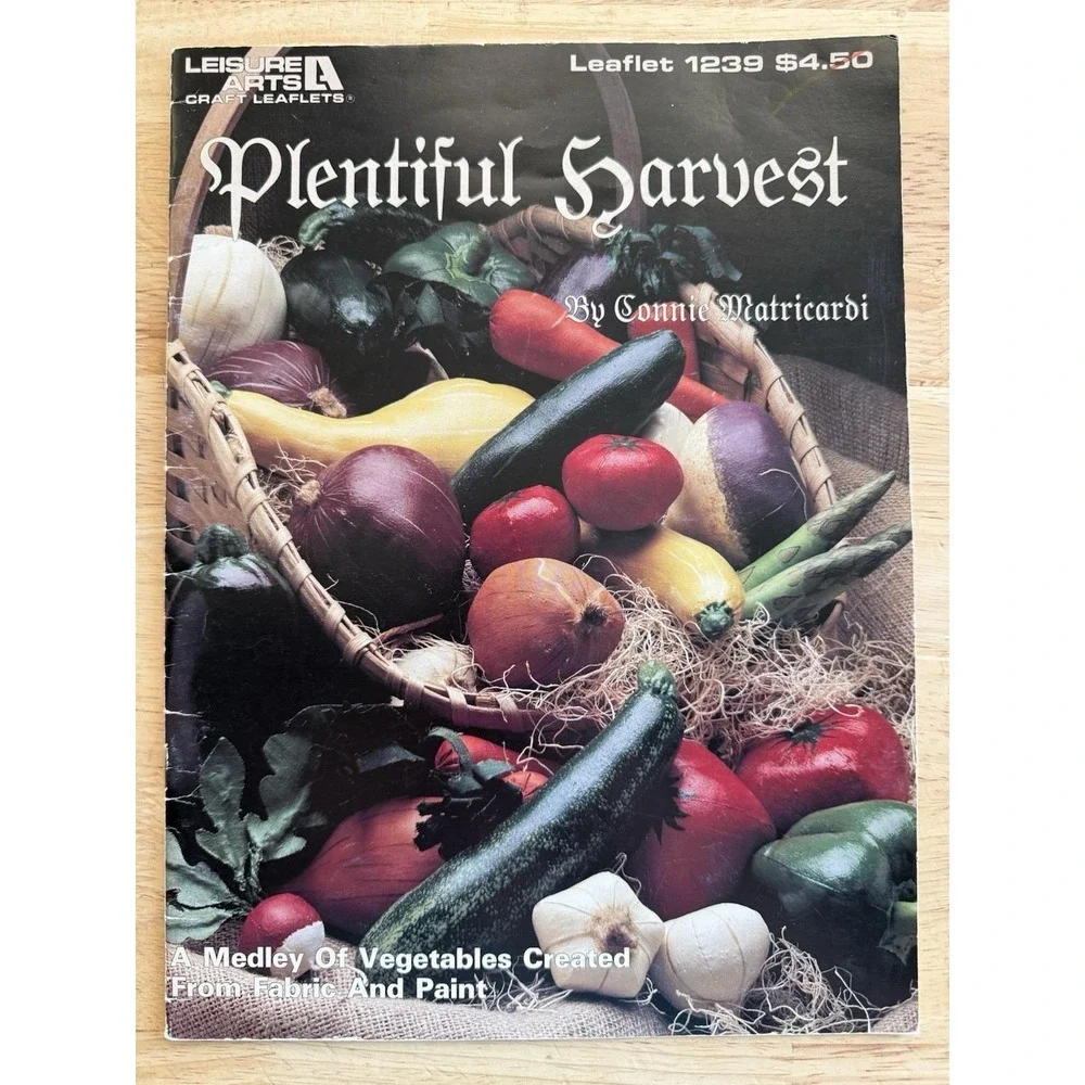 Plentiful Harvest Leisure Arts Medley Of Vegetables Created From Fabric & Paint‎